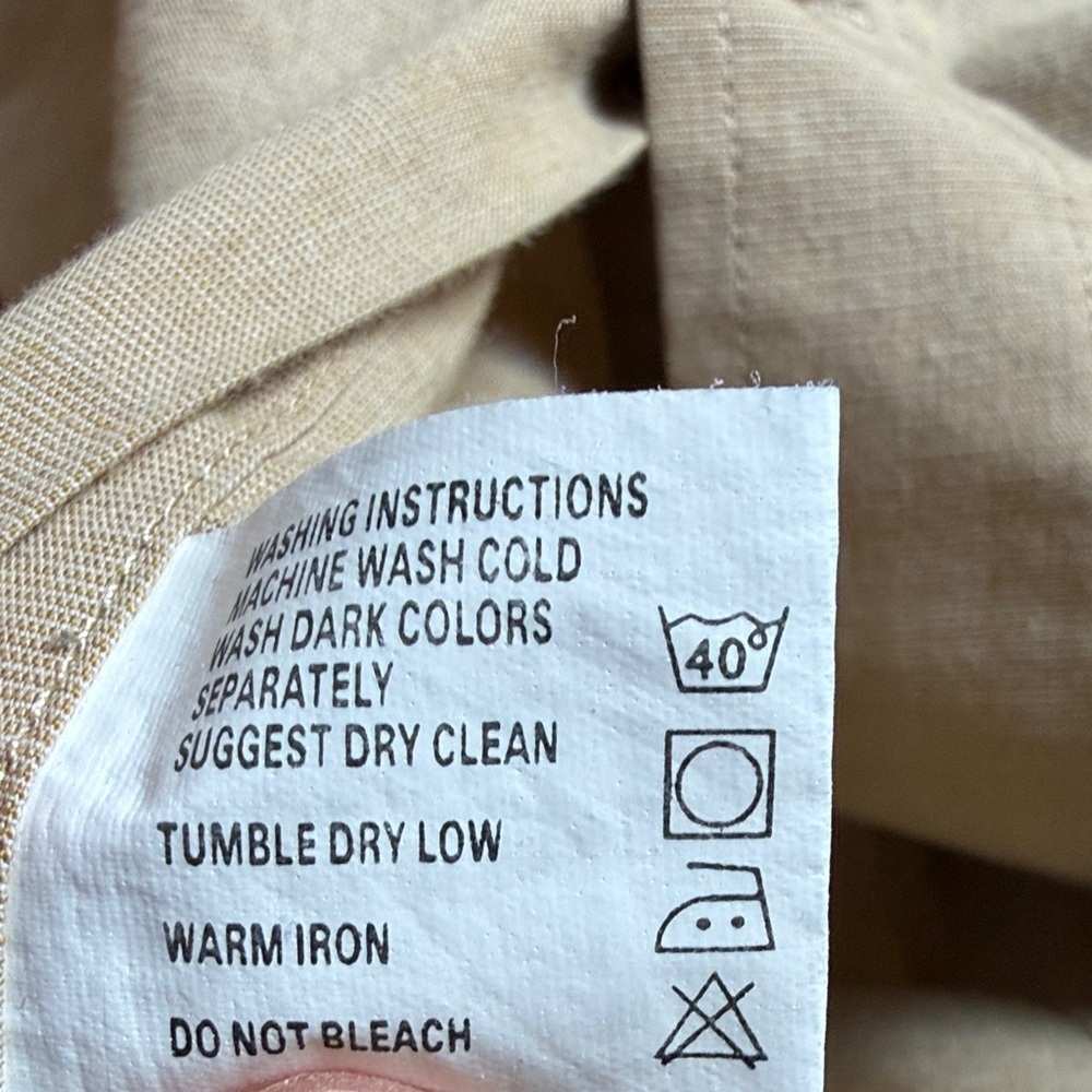 Givenchy Men's Beige Button-Up Shirt - 14 1/2 32/33 - classique vintage - Picture 4 of 5